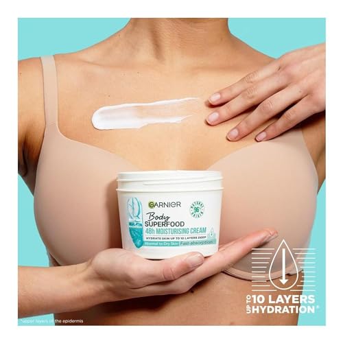 Garnier Body Superfood, Moisturising & Soothing Body Cream, With Aloe Vera & Magnesium, Body Cream for Normal to Dry Skin, Vegan Formula, 380ml - Image 6