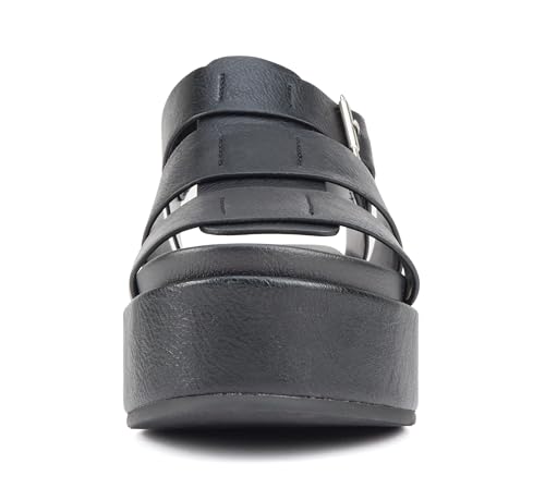 Image of Soda inchBossi ~ Women Round Toe Flatform Fisherman Wedge Sandals with Adjustable Buckle