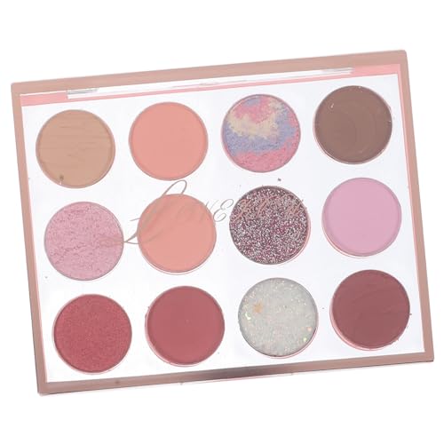 LOORGVEL 12Cuadrículas Paleta de Sombras de Ojos de Colores Maquillaje Resistente y Mate para Fiestas