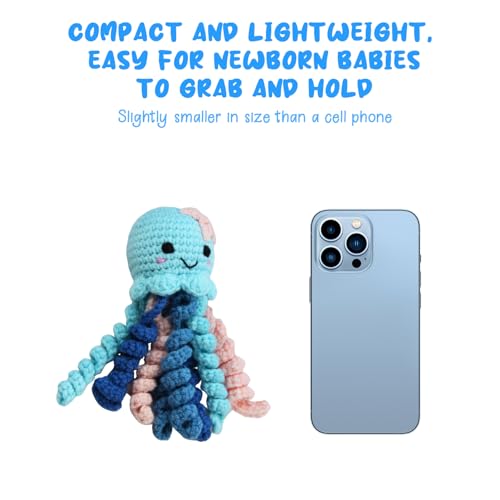 Image of Handmade Crochet Octopus for NICU Babies & Preemies, Scent Bonding Keepsake for Baby, NICU Separation Gift, Soft Comfort Gift for Newborn (Blue)