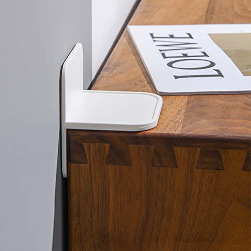 4 Packs Adhesive Furniture Anchors No Drill, Anti Tip Furniture Wall Anchors for Baby Proofing, Secure Bookshelf Dresser Shelf Cabinet to Wall for Child Safety - Removable,No Screw - Thumbnail 6