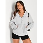 AUTOMET Womens Sweatshirts Half Zip Cropped Pullover Fleece Quarter Zipper Hoodies 2025 Fall Fashion Outfits Clothes - Image 3