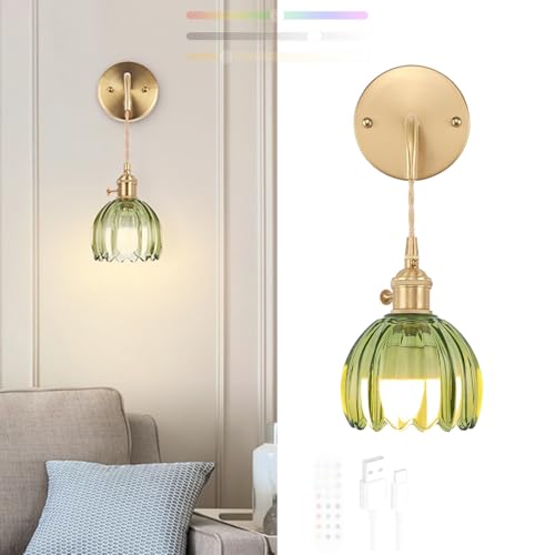 Apliques de pared vintage E27 recargables USB con iluminación interior para sala de estar 1