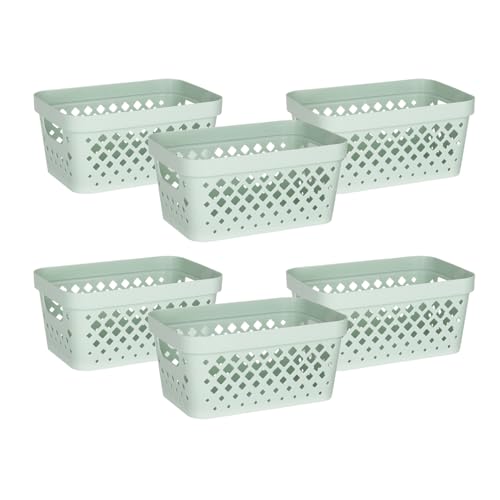 Glad Plastic Baskets for Organizing, Set of 6 | Pantry Storage for Under Counter, Linen Closet, and...