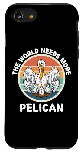 Carcasa para iPhone SE (2020) / 7 / 8 Vintage El Mundo Necesita Más Pelícano Retro Bird Lover