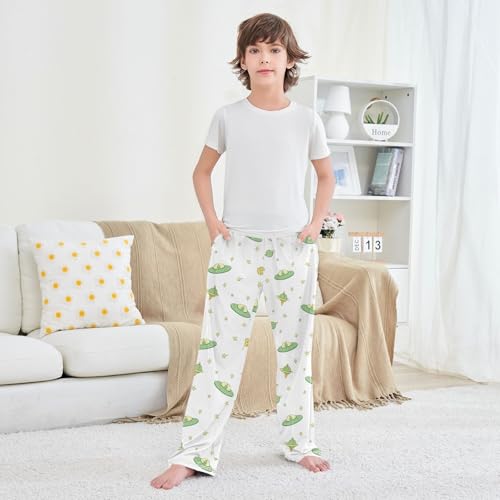 Boys' Pants Cute Alien Star Planet Long Bottoms Jogger Pants Elastic Waist Trousers with Pockets S-XL3