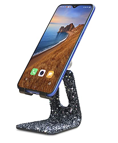 Crazy Clearance Carchile Bling Rhinestone Crystal Adjustable Cell Phone Stand, Phone Holder for Desk, Phone Desktop Holder Stand Compatible with iPhone IPAD Samsung Smart SZ (Black) Crazy Clearance Carchile Bling Rhinestone Crystal Adjustable Cell Phone Stand, Phone Holder for Desk, Phone Desktop Holder Stand Compatible with iPhone IPAD Samsung Smart SZ (Black)