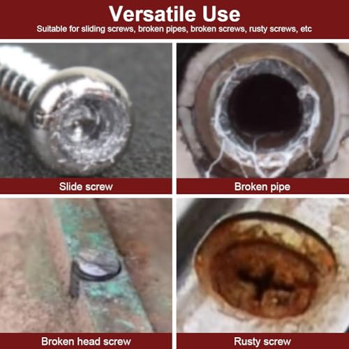 5 Stück Schraubenausdreher Set, Linksausdreher Set Profi, Ausdreher, Schrauben Ausdrehwerkzeug, Linksdreher Set, Schraubenentferner, Linksbohrer, Spiral Screw Extractor