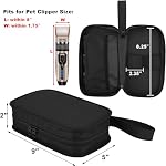 Cosmos Pet Clippers Carrying Case Portable Storage Case for Dog Shaver Clippers Grooming Trimmer Organizer Bag with Handle Strap for Dog Cat Grooming Kit Accessories Travel Holder
