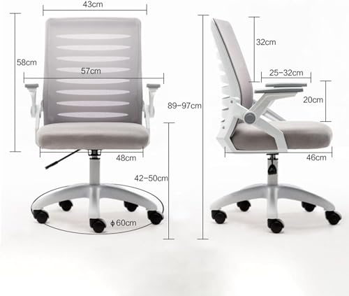 Chaise de bureau en maille dossier haut réglable pour corriger la posture