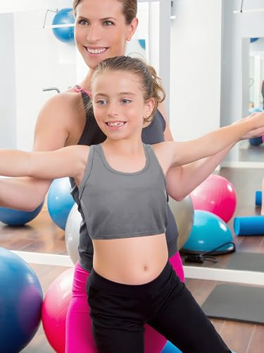 Image of Geyoga 6 Pieces Girls Dance Tank Top Racerback Crop Top Sleeveless Dance Outfit for Ballet Hip Hop Athletic Wear