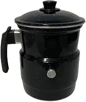 Leiteira, Fervedor de Leite com Apito 1,5L na cor preta.