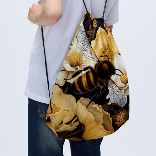 Sac à cordon de serrage imperméable lot de 2 Bees Collect multicolore taille unique