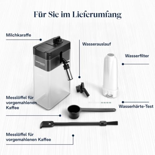 De'Longhi PrimaDonna Soul - Kaffeevollautomat 18 Getränke Silber-Schwarz | Kaffeemaschine mit...