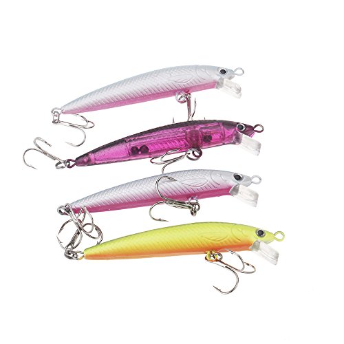 Lixada 24pcs Pesca Lure Colore Misto Peso del