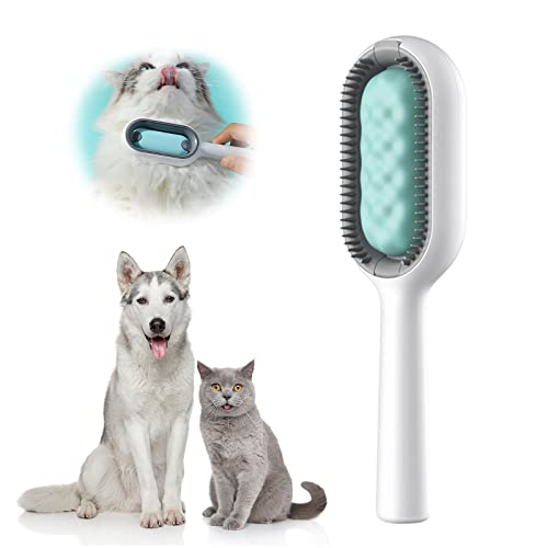 Vordpe Brosse à poils courts pour chat - Pour le toilettage - Pour le nettoyage des animaux de compagnie - Pour l'épilation et le nettoyage - Détachant universel pour animaux de compagnie (bleu) Cover