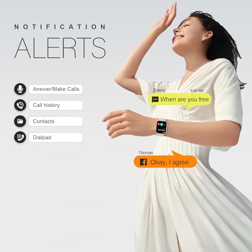 Smartwatch Damen Herren, 2,01 Zoll HD-Display Smart Watch mit Telefonfunktion, Schlafmonitor, IP67 Wasserdicht, 100+ Trainingsmodi - Fitnessuhr für iOS Android Phone, Silber – Bild 5