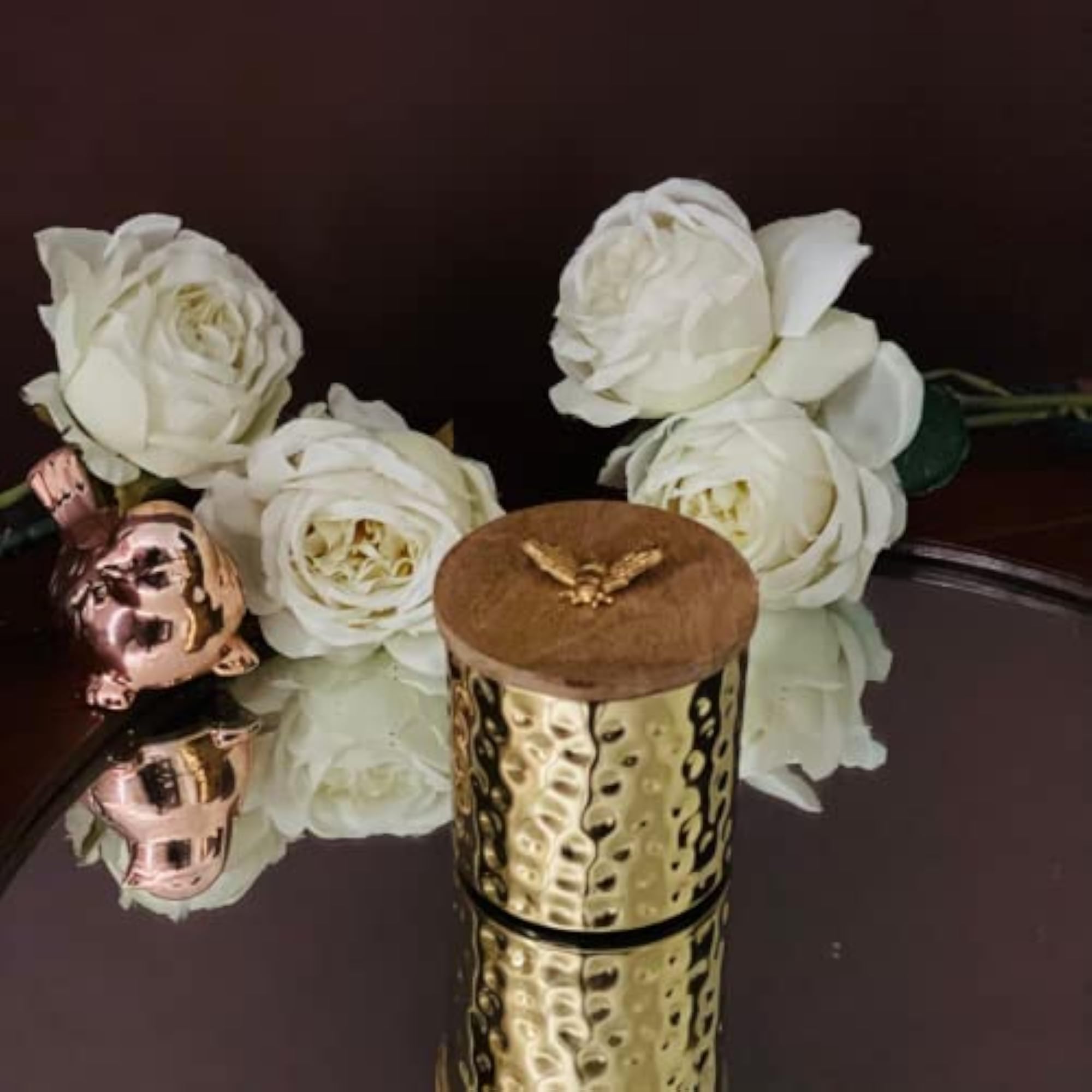 Serene Hammered Soy Wax Scented Candle Jar