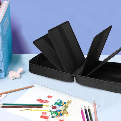 Image of JAKAGO 274 Slots Colored Pencil Case Large Capacity Pen Holder for Artist Painter Zipper Organizer Bag for Marker Highlighter Storage Case for Office Sketch Travel Supplies(Black)