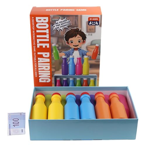 Games For Family,Bottle Color Pairing Game | Interactive Play Activities Fun Kids Adults Groups Outdoor Indoor Parties