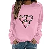oelaio Valentines Sweatshirts for Women Teacher Valentines Day Shirt Cute 2026 Valentine's Day Gifts Love Long Sleeve Shirt