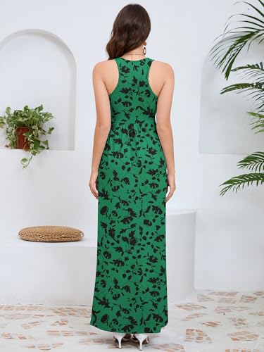 Image of DEARCASE Women's Sleeveless Maxi Dress Casual Plain Loose Summer Vacation Beach Long Dresses with Pockets