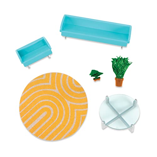 Canapé et tapis pour poupées de 15 cm Lori pour meubler le salon vide