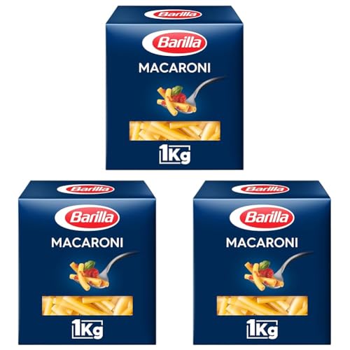Barilla Pâtes Macaroni 1 kg (Lot de 3)
