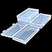 Thintinick 4 Pack Rectangular Clear Plastic Storage Containers Box with Hinged Lid for Beads and Other Small Craft Items (7.87 x 4.72 x 1.38 inch)