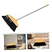 KICHOUSE Plastic Broom Dustpan Indoor Outdoor Sweeping Brush Hair Design for Easy Cleaning