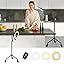 LUXSURE 10.5" Ring Light With Tripod Stand & Phone Holder, Overhead Tripod For Phone With 2
