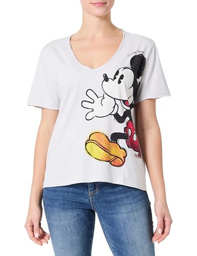 Desigual TS_Mickey Joker T-Shirt, Blanco, XL Women's