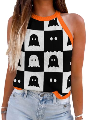 Image of MARZXIN Womens Aztec Western Tank Tops Chic Outfits Sleeveless Knit Sweater