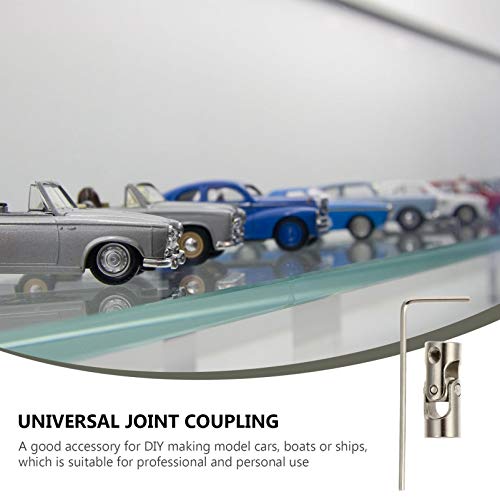 VILLCASE 5Pcs Junta Universal Acoplamento Conector de Motor de Acoplamento de Eixo de Metal para Bar