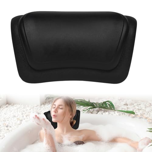 Badewannenkissen mit Saugnäpfen Schwarz,Komfortable Sprudelmatte Badewanne Whirlpool Matte für Jacuzzi, Ergonomisches Nackenkissen für Badewanne, Waschbar Badekissen für Home & Spa (Schwarz) Badewannenkissen mit Saugnäpfen Schwarz,Komfortable Sprudelmatte Badewanne Whirlpool Matte für Jacuzzi, Ergonomisches Nackenkissen für Badewanne, Waschbar Badekissen für Home & Spa (Schwarz)