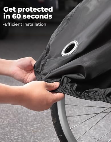 Cubierta para bicicleta de carga impermeable KEMIMOTO resistente 420D extra larga UV 8