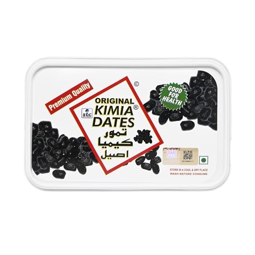 Kimia Dates Original Mazafati Dates - Pack of 1 (500gm) | Juicy & Delicious Khajoor, Khajur | Healthy Snacks | Rich in Fibre | Perfect for Snacking (Plastic Box)