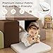 BanaSuper 6-Piece Kids Climbing Foam Blocks Playset - Soft Indoor Activity Toys for Toddlers, Gross Motor Development and Coordination (Grey)