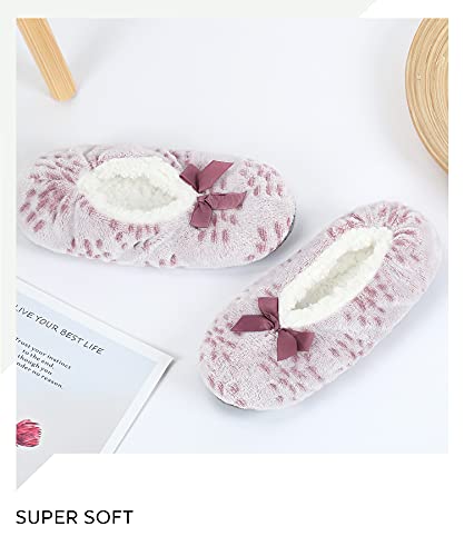 Image of Keyela Women Cozy Warm Slipper Socks, Non Slip Gripper Indoor House Socks | Soft warm cozy fabric, gripper anti-slip bottom for bedroom, lounge and all indoor daily use