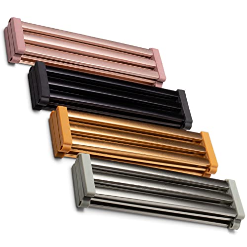 Roll Up Dish Drying Rack, Over The Sink Dish Drying Rack, Multipurpose Dry Rack Dish Drainer Stainless Steel Anti-Slip, Roll-Up Dish Rack for Kitchen Sink Counter, 16.3 x 14 in - Medium Gold