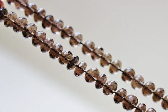 Quartz fumé perles pour bijoux rondelle 7.5mm fil de pierre naturelle DIY