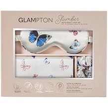 Slumber Satin Beauty Sleep Set, Butterfly, 3-Piece Set with Pillowcase, Eye Mask, and Scrunchie