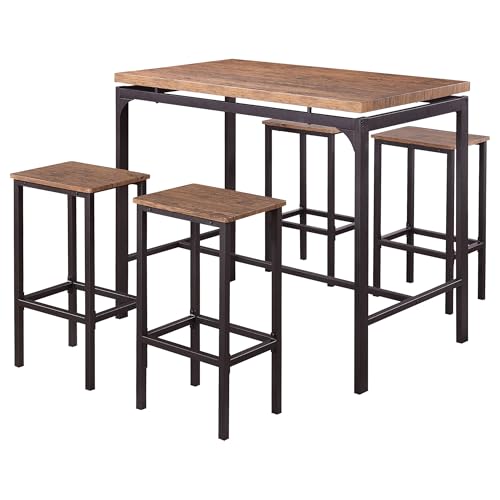 Coaster Home Furnishings - Santana - 5-Piece Bar Table Set