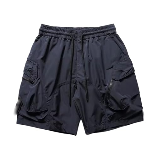 Short cargo ample Harajuku doté de poches multiples pour l'été
