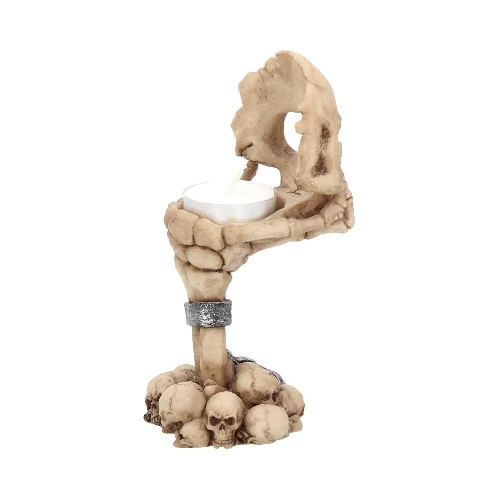 Nemesis Now Deliberation świecznik 18 cm kość słoniowa