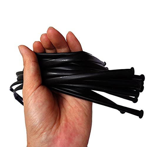 Image of Long Black Twisting Balloons, Magic Balloons for Animals, Modelling Thickening Latex Balloons, 260Q, for Animal Shape, Birthdays Clowns
