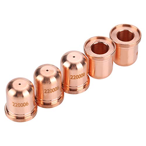5Pcs Copper Cutting Nozzle, Maximal Cutting Thickness up to 10mm, for Carbon Steel, Stainless Steel, Aluminium and Copper Cutting