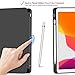 Soke Case for iPad 9th Generation 2021/8th Gen 2020/7th Gen 2019 with Pencil Holder - Premium Shockproof Case with Soft TPU Back Cover & Auto Sleep/Wake for iPad 10.2 Inch, Black