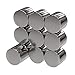 Produktbild 10x Neodym Power Magnet Silber: Scheibenmagnet extra stark rund - Durchmesser 12x10mm hoch - Starke Magneten Supermagnet - Haftkraft ca. 5kg - Magnete für Whiteboard, Pinnwand, Magnettafel, Werkstatt