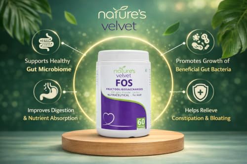 Image of Nature's Velvet FOS Fructooligosaccharides, Sugar Substitute and Probiotic Enhancer Powder -300g Pack of 3